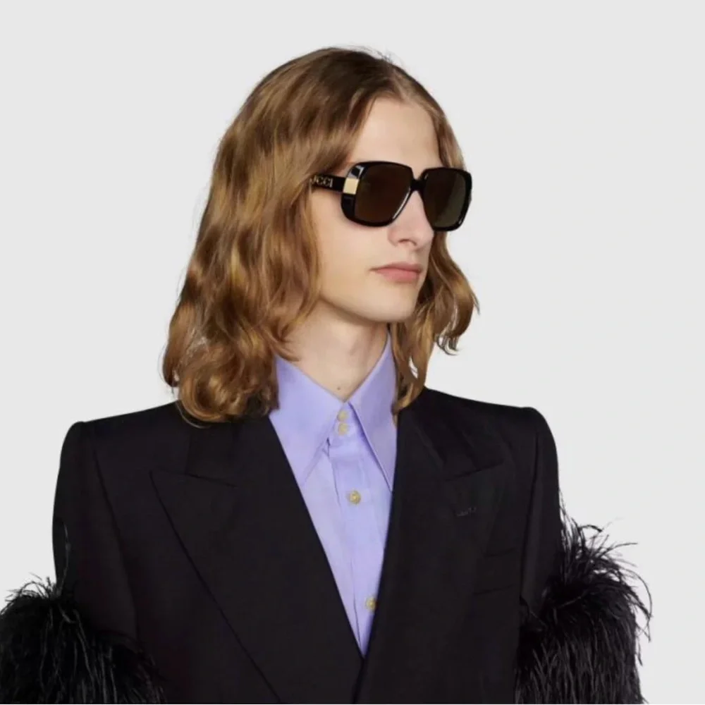 💯- New Authentic Men GUCCI Logo GG0318S-005 Sunglasse